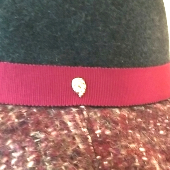 HELEN KAMINSKI Woven Wool Cotton Alpaca Multi Flecks Wine Floppy Adjustable HAT - Picture 4 of 12